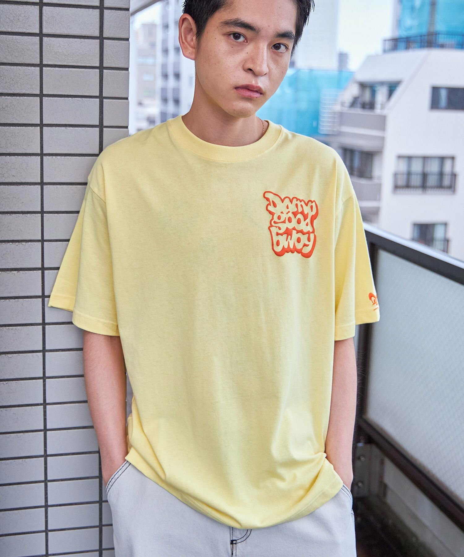 【SEQUENZ】 D.G.B PUFF S/S TEE / 半袖Tシャツ ロゴ バックプリント ワンポイント クルーネック ワイドシルエット